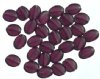 30 12mm Transparent Matte Amethyst Flat Oval Beads